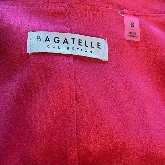 Faux-suede Drape-front Jacket - Picture 7 of 9